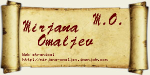 Mirjana Omaljev vizit kartica